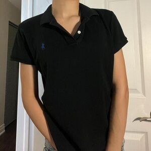 Ralph Lauren Sport | Black Slim Fit Golf Polo